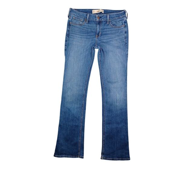 Hollister Jeans Women's Size 7 Blue Bootcut W28 L33 Mid Rise Stretch Denim - Picture 1 of 10